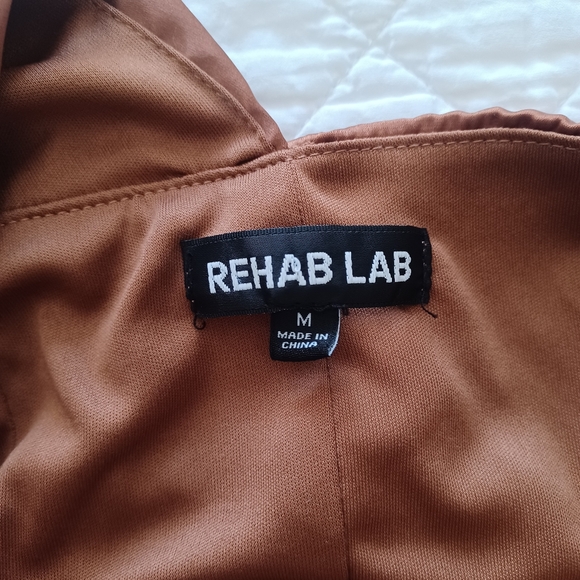 One-Shoulder Bustier Ruched Satin Effect Mini Dress Copper M - Picture 12 of 13